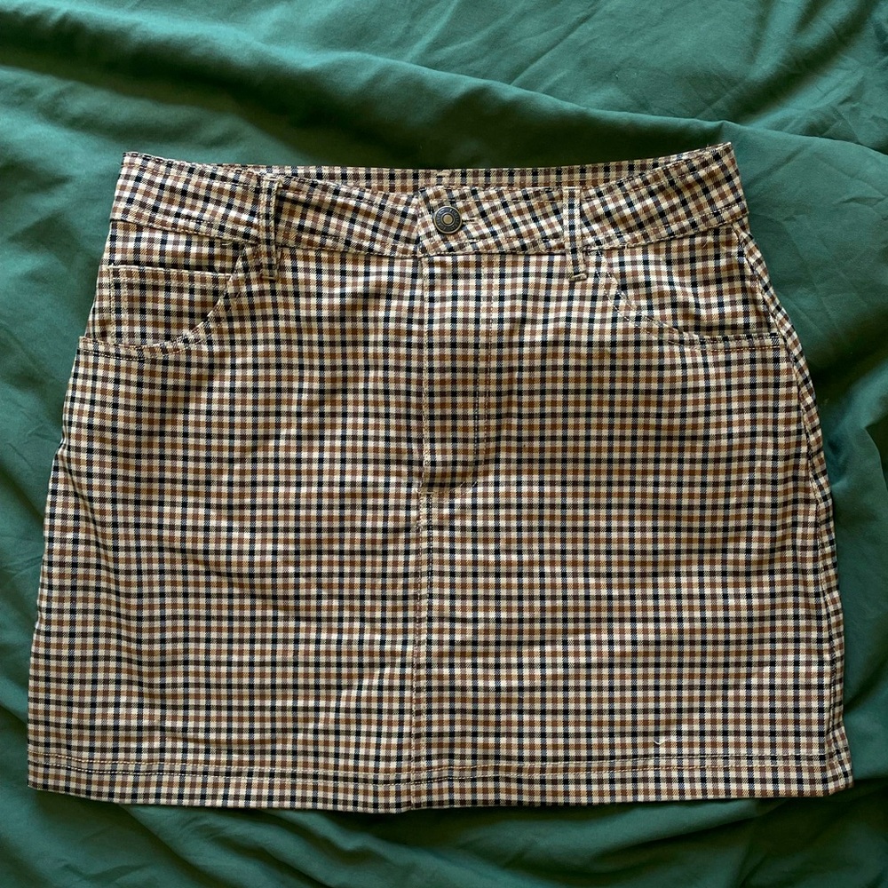 Plaid mini skirt